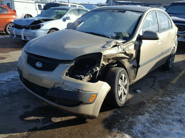 KNADE123686390575 - 2008 KIA RIO BASE TAN photo 2