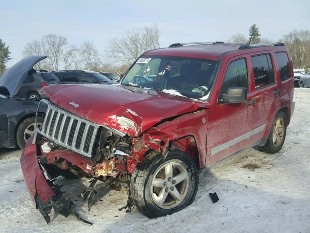 1J8GN58K99W525838 - 2009 JEEP LIBERTY LI RED photo 2