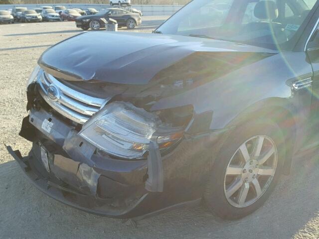 1FAHP24W59G111016 - 2009 FORD TAURUS SEL BLACK photo 9