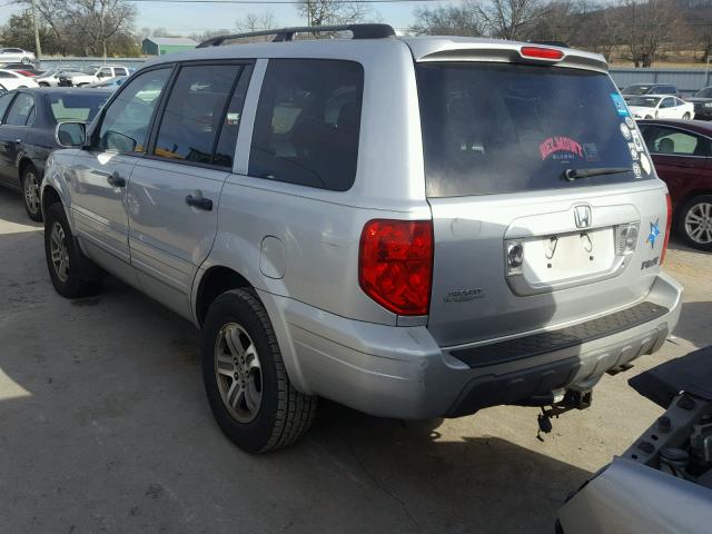 2HKYF18403H549199 - 2003 HONDA PILOT EX SILVER photo 3