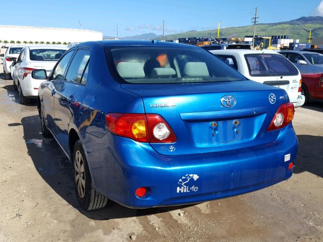 JTDBL40E799088864 - 2009 TOYOTA COROLLA BA BLUE photo 3