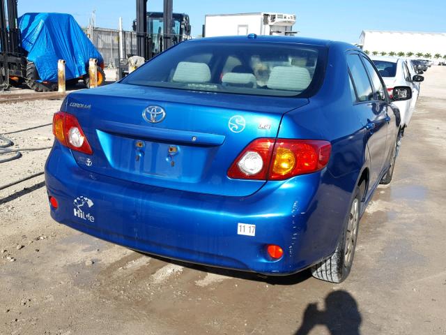 JTDBL40E799088864 - 2009 TOYOTA COROLLA BA BLUE photo 4