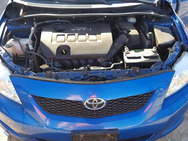 JTDBL40E799088864 - 2009 TOYOTA COROLLA BA BLUE photo 7