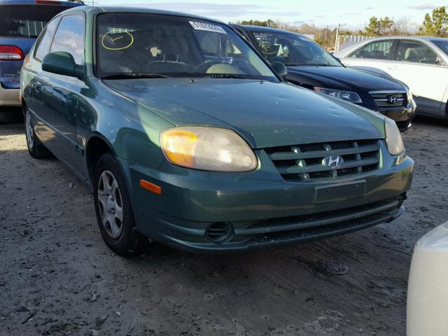 KMHCG35C05U359499 - 2005 HYUNDAI ACCENT GS GREEN photo 1