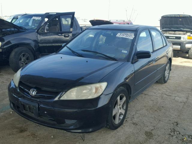 JHMES26754S001377 - 2004 HONDA CIVIC EX BLACK photo 2