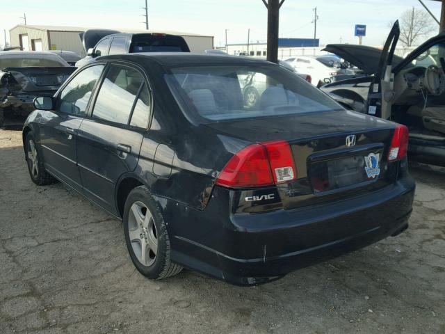 JHMES26754S001377 - 2004 HONDA CIVIC EX BLACK photo 3