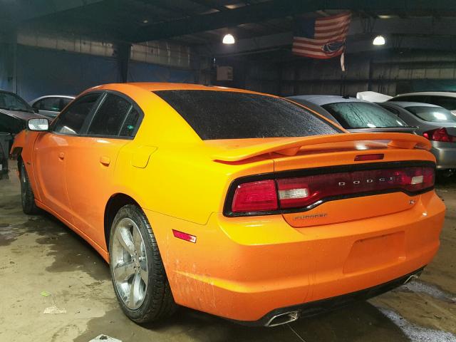 2C3CDXCT1EH159116 - 2014 DODGE CHARGER R/ ORANGE photo 3