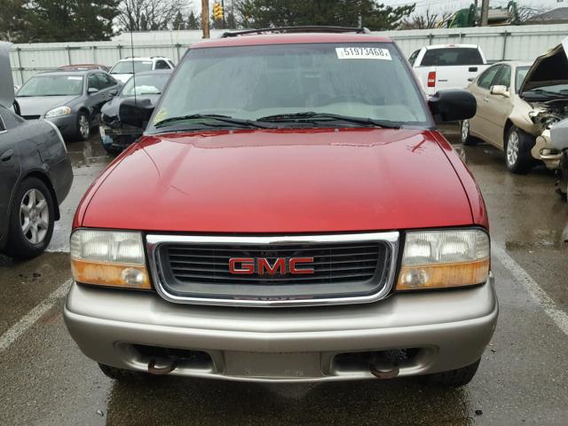 1GKDT13W3Y2311117 - 2000 GMC JIMMY / EN MAROON photo 9