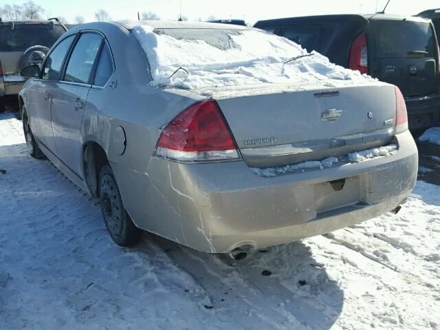 2G1WS57M891275703 - 2009 CHEVROLET IMPALA POL TAN photo 3