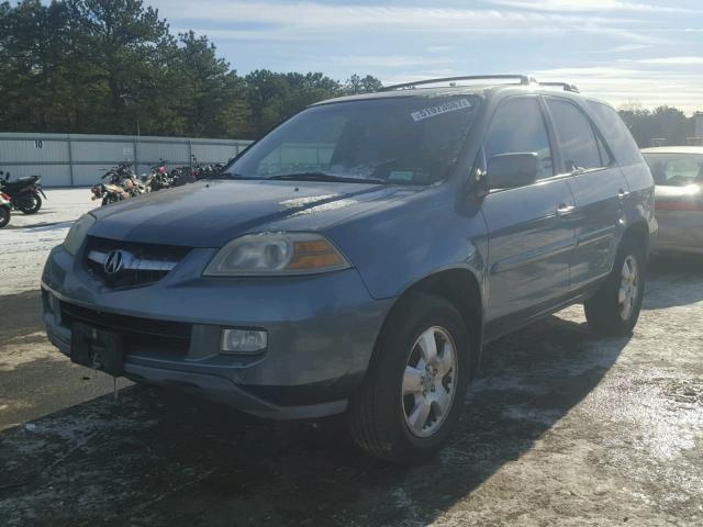 2HNYD18285H546044 - 2005 ACURA MDX BLUE photo 2