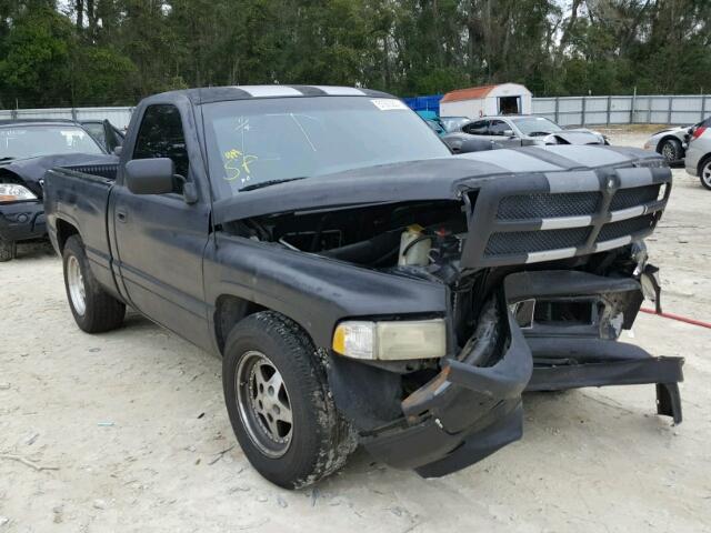 1B7HC16Z7VS261417 - 1997 DODGE RAM 1500 BLACK photo 1