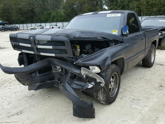 1B7HC16Z7VS261417 - 1997 DODGE RAM 1500 BLACK photo 2