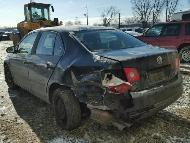 3VWPF71K26M786179 - 2006 VOLKSWAGEN JETTA VALU BLACK photo 3