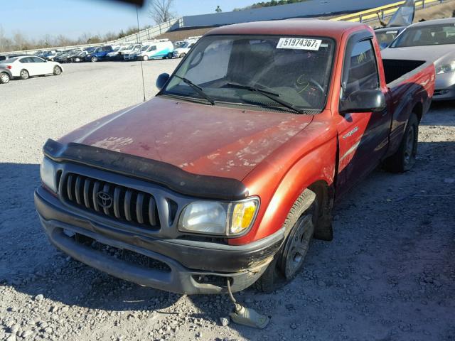 5TENL42N11Z848385 - 2001 TOYOTA TACOMA RED photo 2