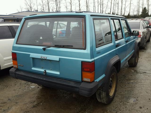 1J4FJ28SXSL502101 - 1995 JEEP CHEROKEE S GREEN photo 4