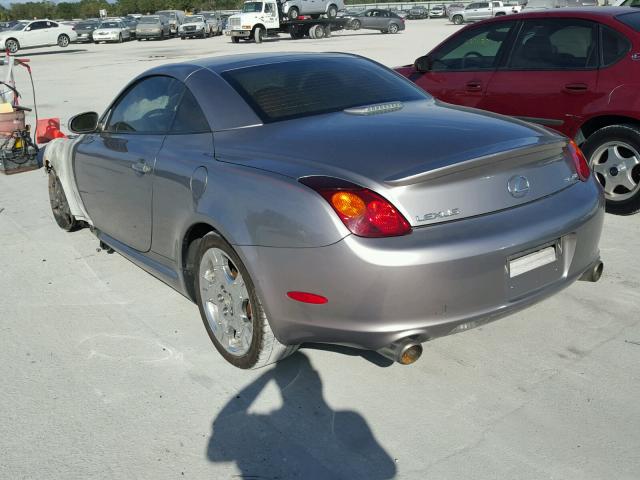 JTHFN48Y620019750 - 2002 LEXUS SC 430 SILVER photo 3