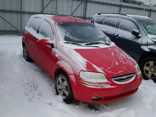 KL1TD66667B725771 - 2007 CHEVROLET AVEO BASE RED photo 1