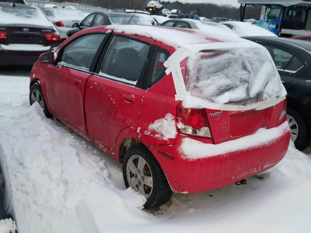 KL1TD66667B725771 - 2007 CHEVROLET AVEO BASE RED photo 3