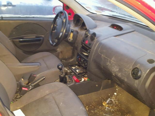 KL1TD66667B725771 - 2007 CHEVROLET AVEO BASE RED photo 5