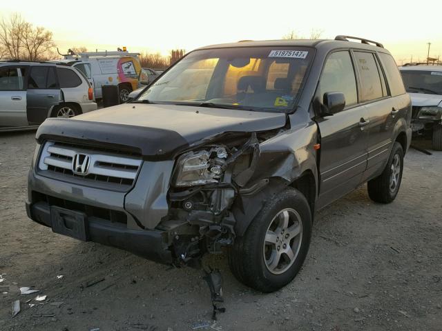 5FNYF18667B033094 - 2007 HONDA PILOT EXL GRAY photo 2