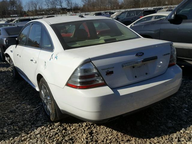 1FAHP25W58G156695 - 2008 FORD TAURUS LIM WHITE photo 3