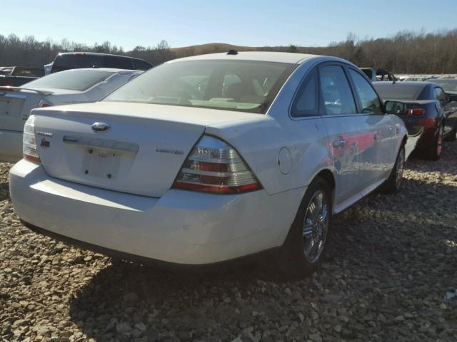 1FAHP25W58G156695 - 2008 FORD TAURUS LIM WHITE photo 4