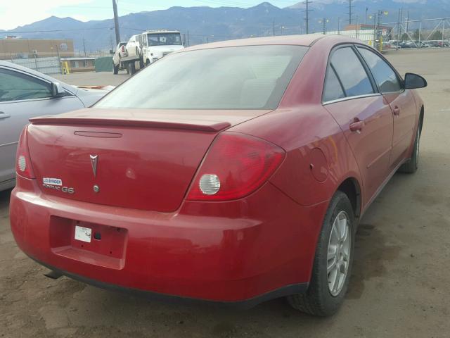 1G2ZF55B464211298 - 2006 PONTIAC G6 SE RED photo 4