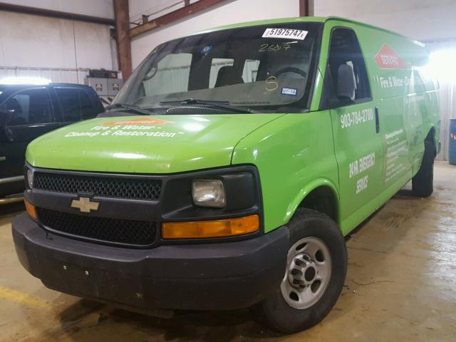 1GCGG29C981122607 - 2008 CHEVROLET EXPRESS G2 GREEN photo 2