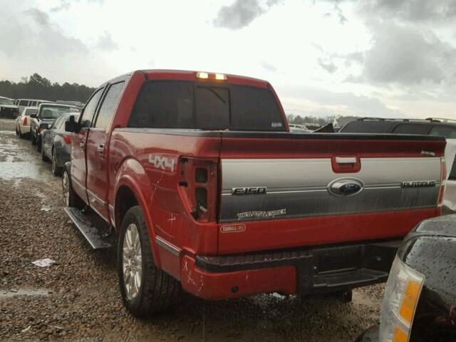 1FTFW1ET1BFC64555 - 2011 FORD F150 SUPER RED photo 3