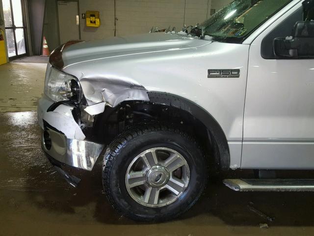 1FTRF14506KE01367 - 2006 FORD F150 SILVER photo 9