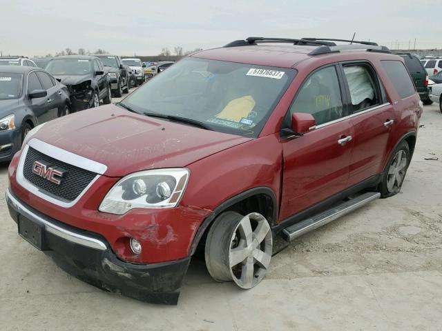 1GKKRRED3CJ284323 - 2012 GMC ACADIA SLT მუქწითელი ფოტო 2