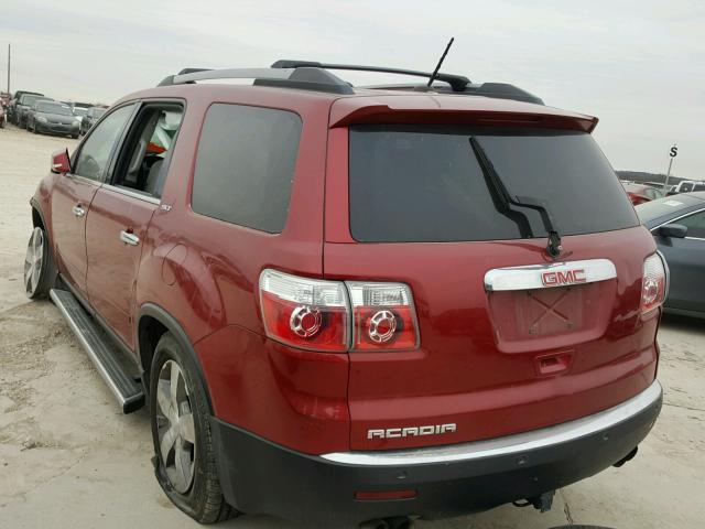 1GKKRRED3CJ284323 - 2012 GMC ACADIA SLT მუქწითელი ფოტო 3