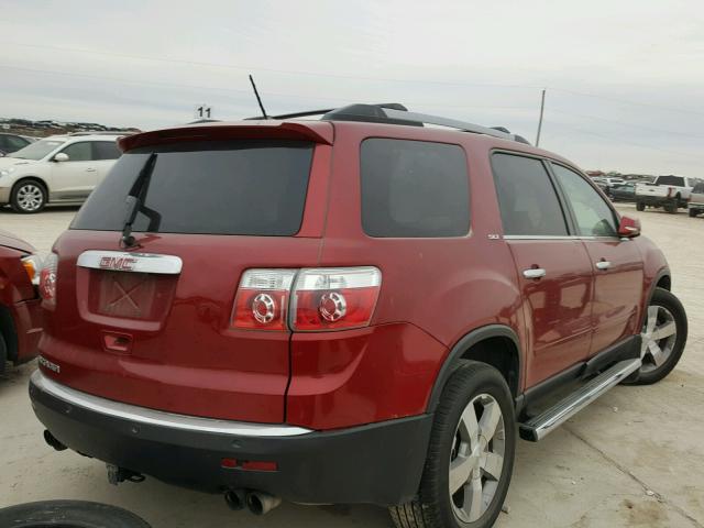 1GKKRRED3CJ284323 - 2012 GMC ACADIA SLT მუქწითელი ფოტო 4