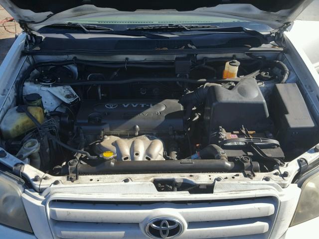 JTEGD21A750112027 - 2005 TOYOTA HIGHLANDER WHITE photo 7