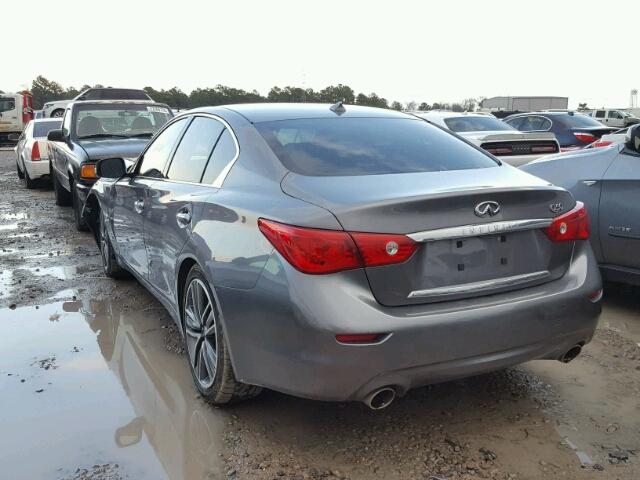 JN1BV7AP8EM684992 - 2014 INFINITI Q50 BASE GRAY photo 3