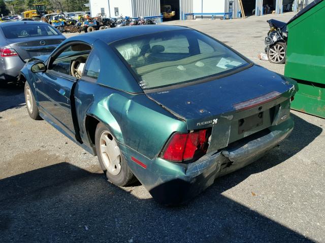 1FAFP40441F222903 - 2001 FORD MUSTANG GREEN photo 3
