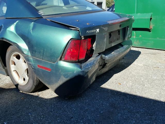 1FAFP40441F222903 - 2001 FORD MUSTANG GREEN photo 9