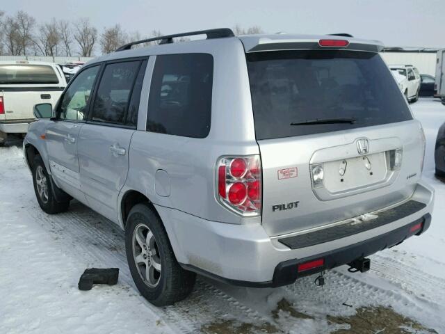 5FNYF18606B013678 - 2006 HONDA PILOT EX WHITE photo 3