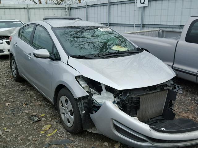 KNAFK4A68G5532847 - 2016 KIA FORTE LX SILVER photo 1