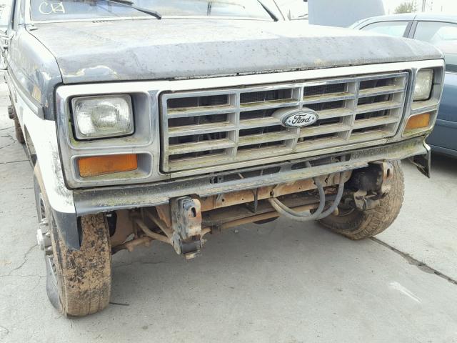 1FTHX26L5FKB21647 - 1985 FORD F250 GRAY photo 9