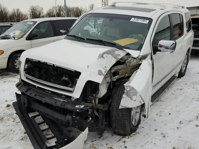 5N3AA08C25N801722 - 2005 INFINITI QX56 WHITE photo 2