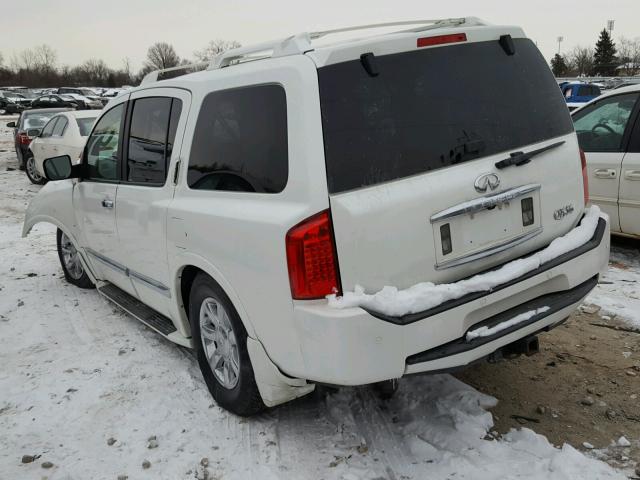 5N3AA08C25N801722 - 2005 INFINITI QX56 WHITE photo 3