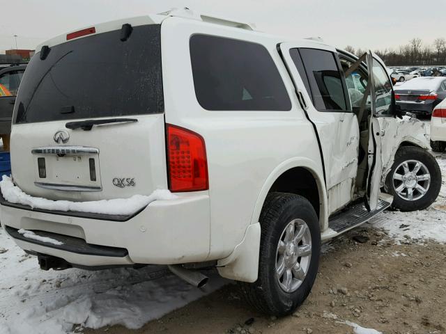 5N3AA08C25N801722 - 2005 INFINITI QX56 WHITE photo 4