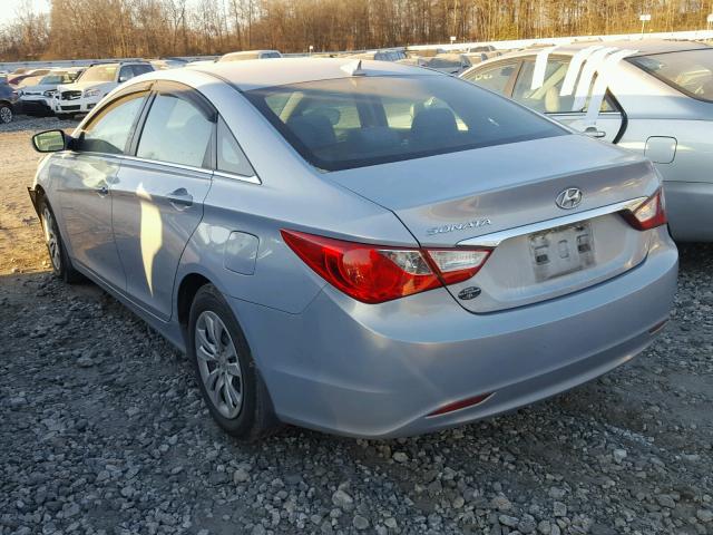 5NPEB4AC6DH602894 - 2013 HYUNDAI SONATA GLS BLUE photo 3