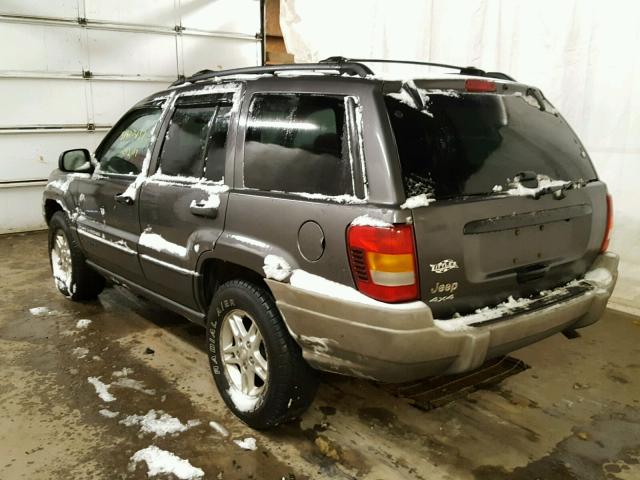 1J4GW48S93C606419 - 2003 JEEP GRAND CHER GRAY photo 3