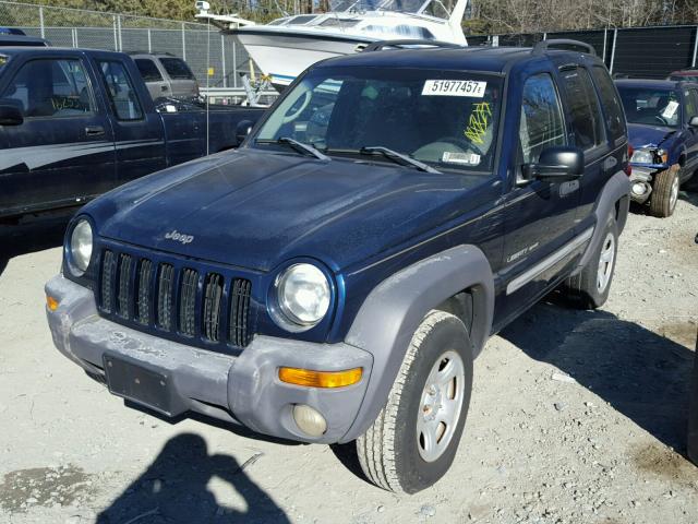 1J4GK48K23W579882 - 2003 JEEP LIBERTY SP BLUE photo 2