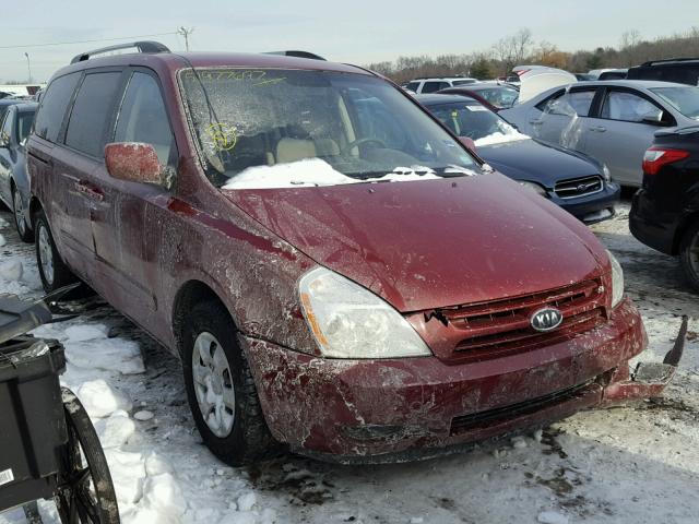 KNDMB233096287122 - 2009 KIA SEDONA EX RED photo 1