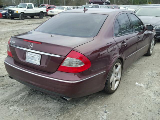 WDBUF56X69B376350 - 2009 MERCEDES-BENZ E 350 BURGUNDY photo 4