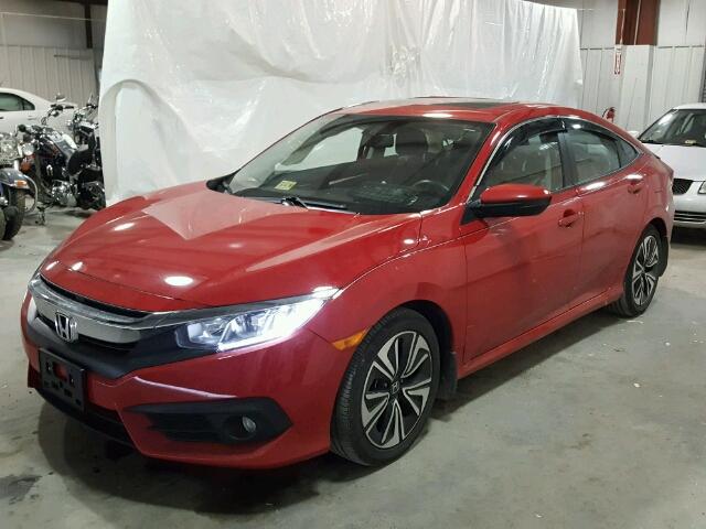 2HGFC1F73GH645812 - 2016 HONDA CIVIC EXL RED photo 2