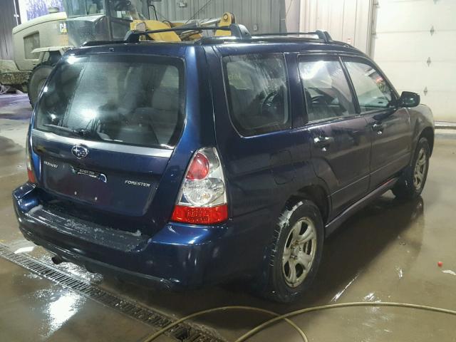 JF1SG63666H730146 - 2006 SUBARU FORESTER 2 BLUE photo 4